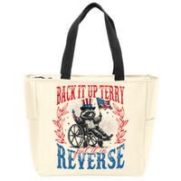 Back It Up Terry Put It In Reverse Funny Racoon 4th Of July Zip Tote Bag