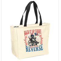 Back It Up Terry Put It In Reverse Funny Racoon 4th Of July Zip Tote Bag