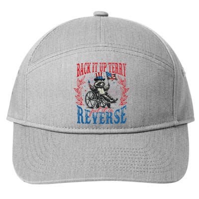 Back It Up Terry Put It In Reverse Funny Racoon 4th Of July 7-Panel Snapback Hat