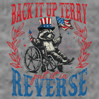 Back It Up Terry Put It In Reverse Funny Racoon 4th Of July Toddler Sweatshirt