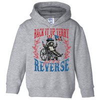 Back It Up Terry Put It In Reverse Funny Racoon 4th Of July Toddler Hoodie