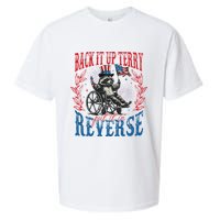 Back It Up Terry Put It In Reverse Funny Racoon 4th Of July Sueded Cloud Jersey T-Shirt