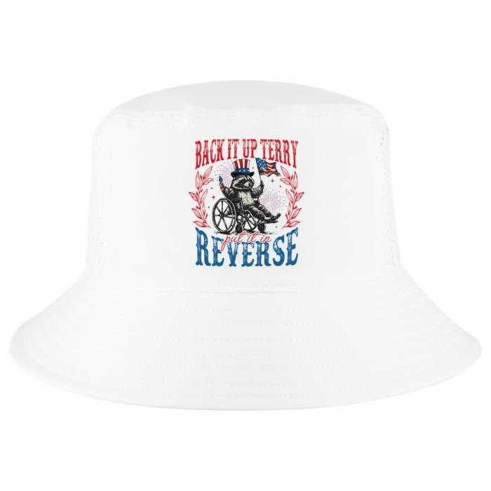 Back It Up Terry Put It In Reverse Funny Racoon 4th Of July Cool Comfort Performance Bucket Hat
