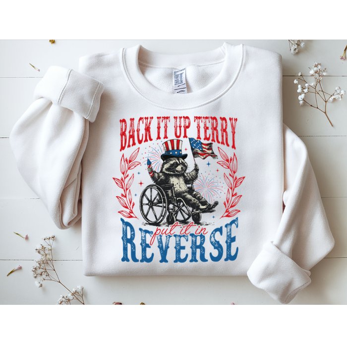 Back It Up Terry Put It In Reverse Funny Racoon 4th Of July Sweatshirt