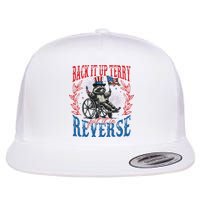 Back It Up Terry Put It In Reverse Funny Racoon 4th Of July Flatbill Hat