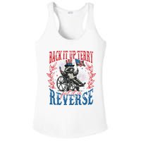 Back It Up Terry Put It In Reverse Funny Racoon 4th Of July Ladies PosiCharge Competitor Racerback Tank