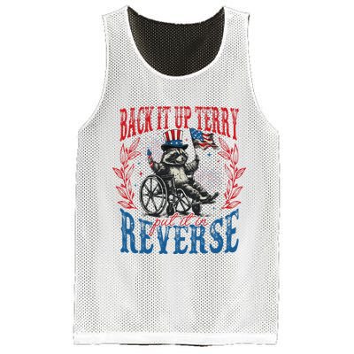 Back It Up Terry Put It In Reverse Funny Racoon 4th Of July Mesh Reversible Basketball Jersey Tank