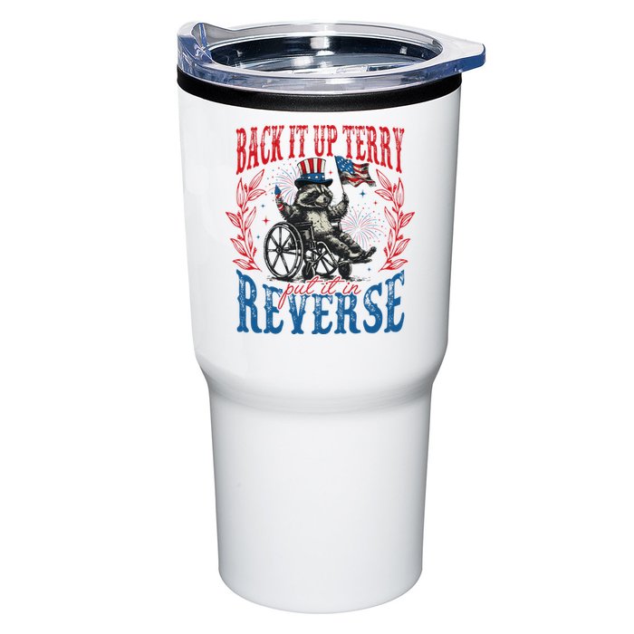 Back It Up Terry Put It In Reverse Funny Racoon 4th Of July Tumbler