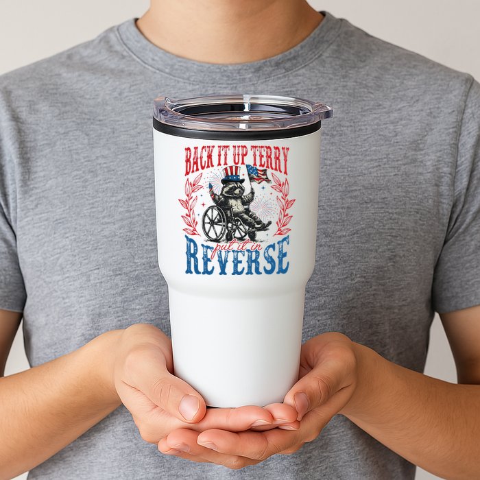 Back It Up Terry Put It In Reverse Funny Racoon 4th Of July Tumbler