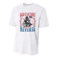 Back It Up Terry Put It In Reverse Funny Racoon 4th Of July Youth Performance Sprint T-Shirt