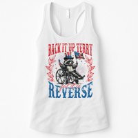 Back It Up Terry Put It In Reverse Funny Racoon 4th Of July Womens Tank Top