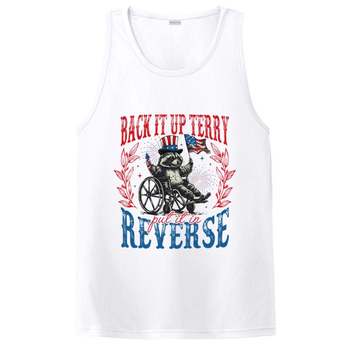 Back It Up Terry Put It In Reverse Funny Racoon 4th Of July PosiCharge Competitor Tank