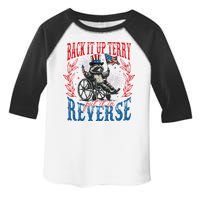 Back It Up Terry Put It In Reverse Funny Racoon 4th Of July Toddler Fine Jersey T-Shirt
