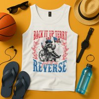 Back It Up Terry Put It In Reverse Funny Racoon 4th Of July Tank Top