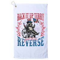 Back It Up Terry Put It In Reverse Funny Racoon 4th Of July Golf Towel