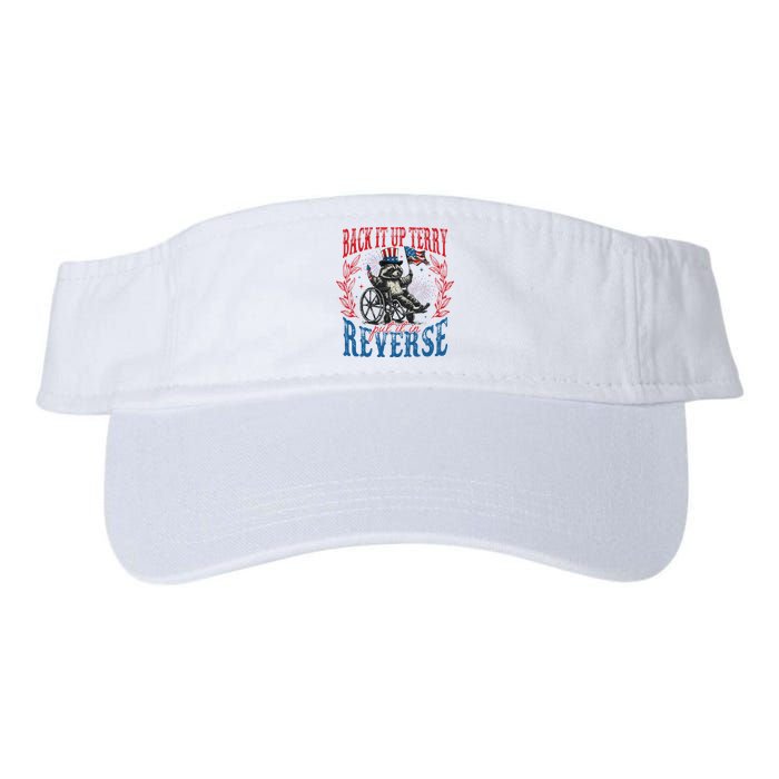 Back It Up Terry Put It In Reverse Funny Racoon 4th Of July Visor