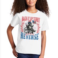 Back It Up Terry Put It In Reverse Funny Racoon 4th Of July Kids T-Shirt