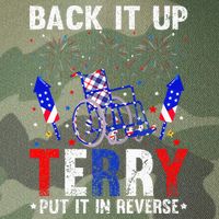 Back It Up Terry Put It In Reverse Funny 4th Of July Legacy Tie Dye Trucker Hat