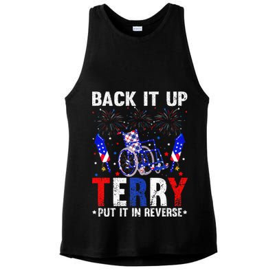 Back It Up Terry Put It In Reverse Funny 4th Of July Ladies PosiCharge Tri-Blend Wicking Tank