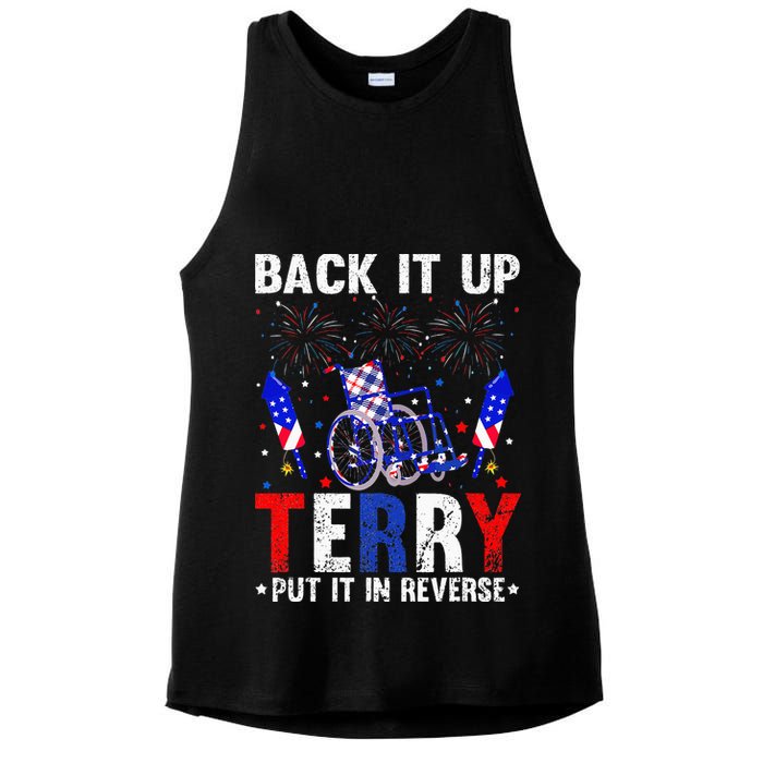 Back It Up Terry Put It In Reverse Funny 4th Of July Ladies PosiCharge Tri-Blend Wicking Tank