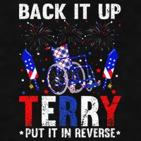 Back It Up Terry Put It In Reverse Funny 4th Of July Ladies PosiCharge Tri-Blend Wicking Tank