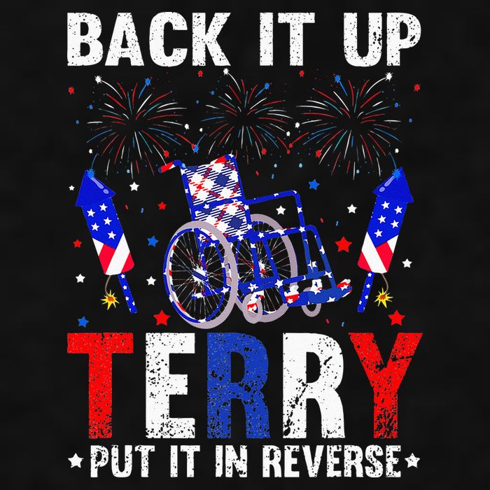 Back It Up Terry Put It In Reverse Funny 4th Of July Ladies PosiCharge Tri-Blend Wicking Tank