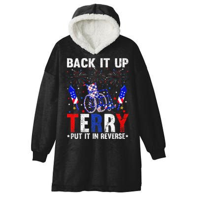Back It Up Terry Put It In Reverse Funny 4th Of July Hooded Wearable Blanket