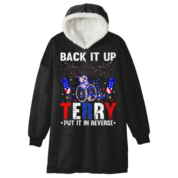 Back It Up Terry Put It In Reverse Funny 4th Of July Hooded Wearable Blanket