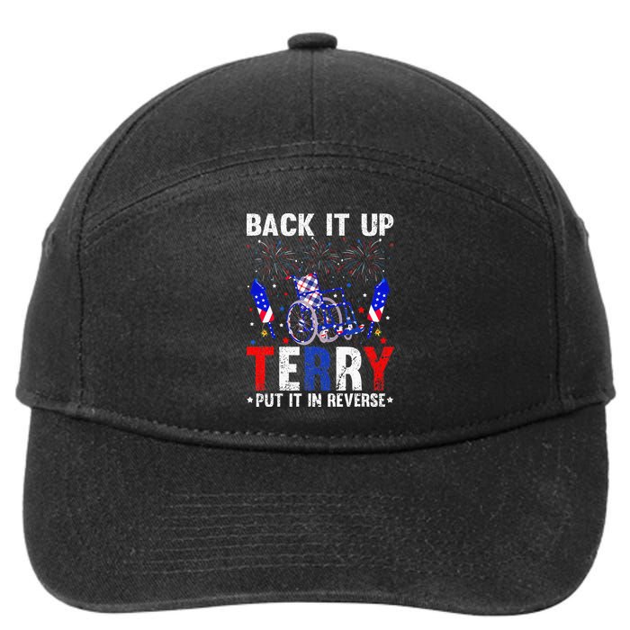 Back It Up Terry Put It In Reverse Funny 4th Of July 7-Panel Snapback Hat