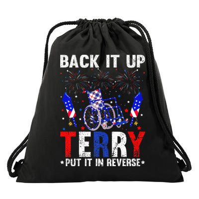 Back It Up Terry Put It In Reverse Funny 4th Of July Drawstring Bag