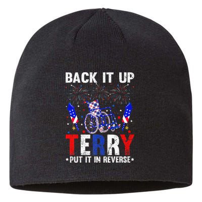 Back It Up Terry Put It In Reverse Funny 4th Of July Sustainable Beanie
