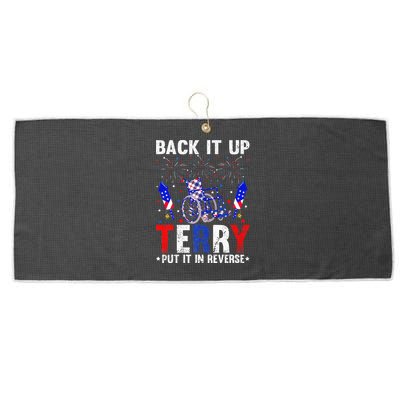 Back It Up Terry Put It In Reverse Funny 4th Of July Large Microfiber Waffle Golf Towel