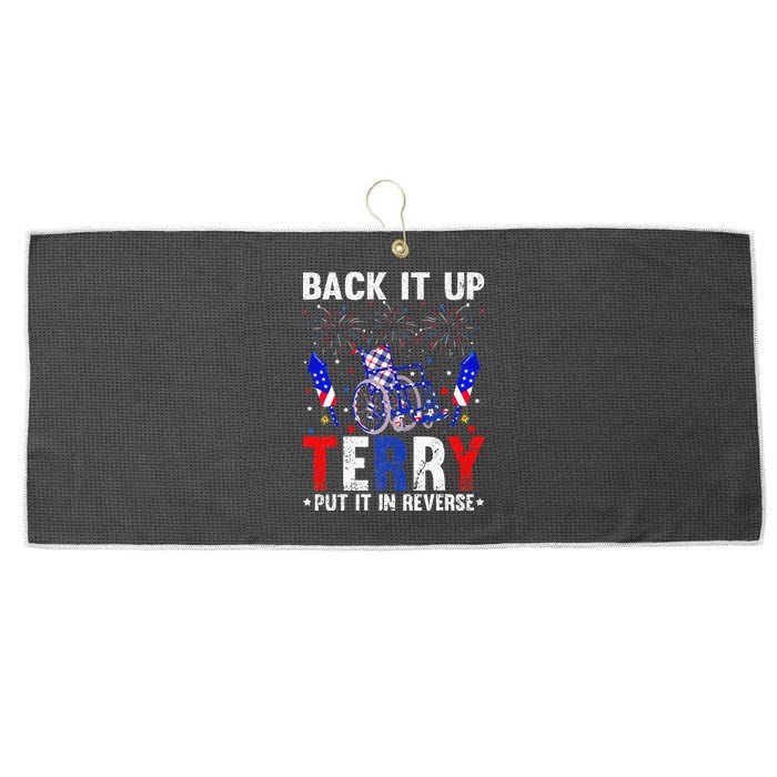 Back It Up Terry Put It In Reverse Funny 4th Of July Large Microfiber Waffle Golf Towel