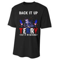 Back It Up Terry Put It In Reverse Funny 4th Of July Performance Sprint T-Shirt