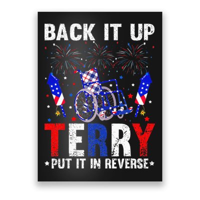 Back It Up Terry Put It In Reverse Funny 4th Of July Poster