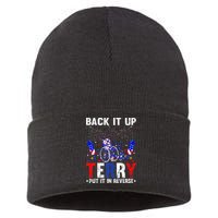 Back It Up Terry Put It In Reverse Funny 4th Of July Sustainable Knit Beanie