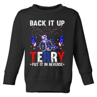 Back It Up Terry Put It In Reverse Funny 4th Of July Toddler Sweatshirt