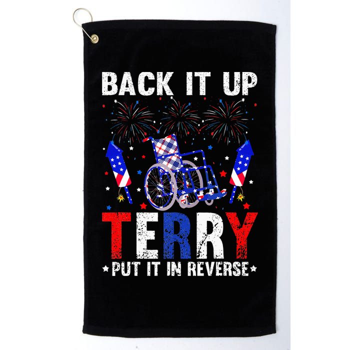 Back It Up Terry Put It In Reverse Funny 4th Of July Golf Towel