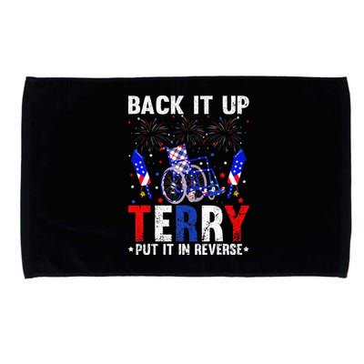 Back It Up Terry Put It In Reverse Funny 4th Of July Microfiber Hand Towel