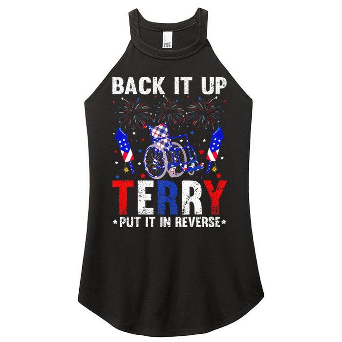 Back It Up Terry Put It In Reverse Funny 4th Of July Women's Perfect Tri Rocker Tank