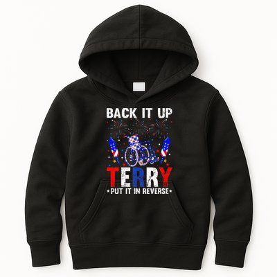 Back It Up Terry Put It In Reverse Funny 4th Of July Kids Hoodie