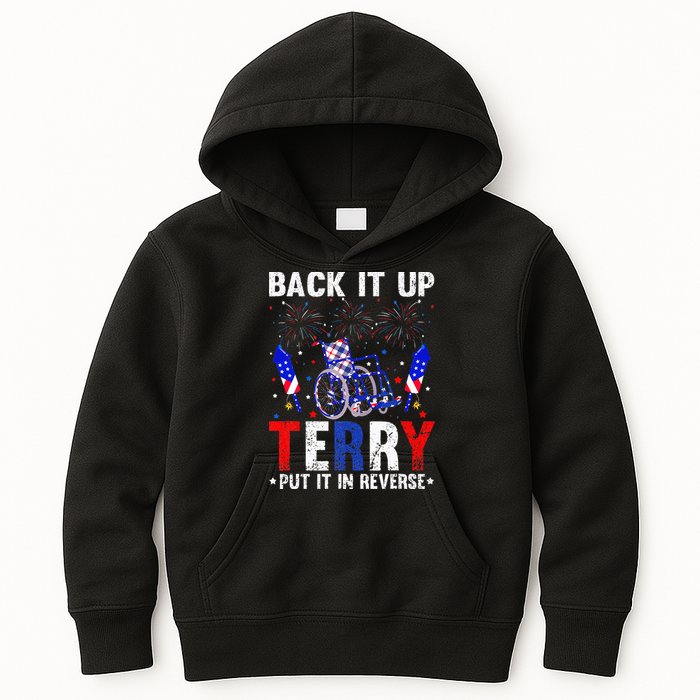 Back It Up Terry Put It In Reverse Funny 4th Of July Kids Hoodie