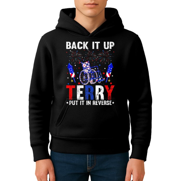Back It Up Terry Put It In Reverse Funny 4th Of July Kids Hoodie