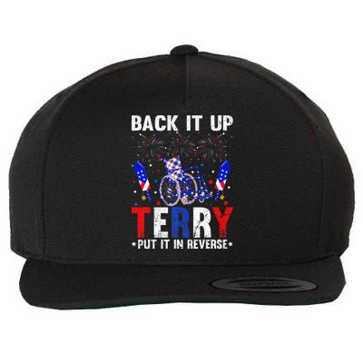 Back It Up Terry Put It In Reverse Funny 4th Of July Wool Snapback Cap