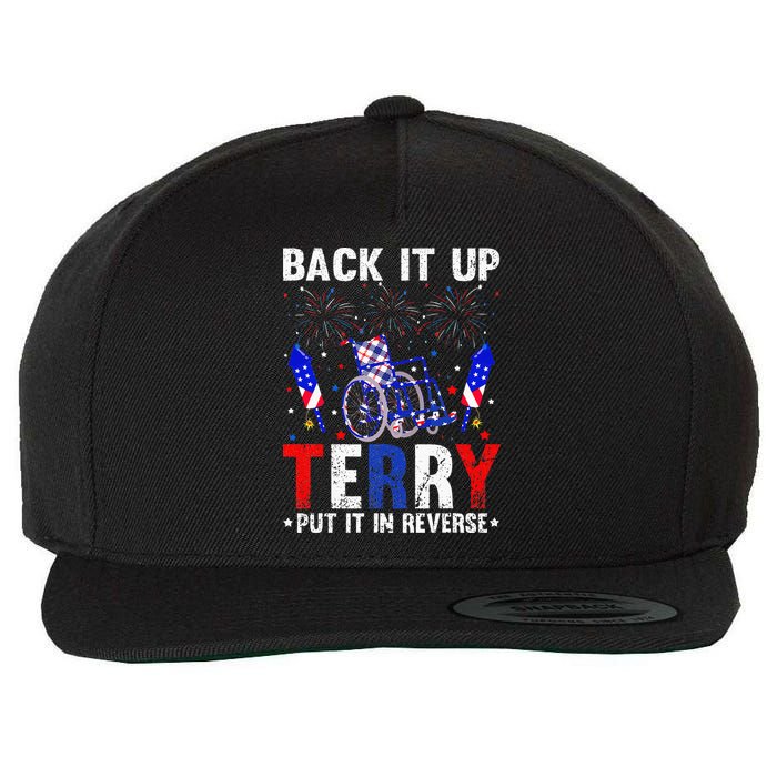 Back It Up Terry Put It In Reverse Funny 4th Of July Wool Snapback Cap