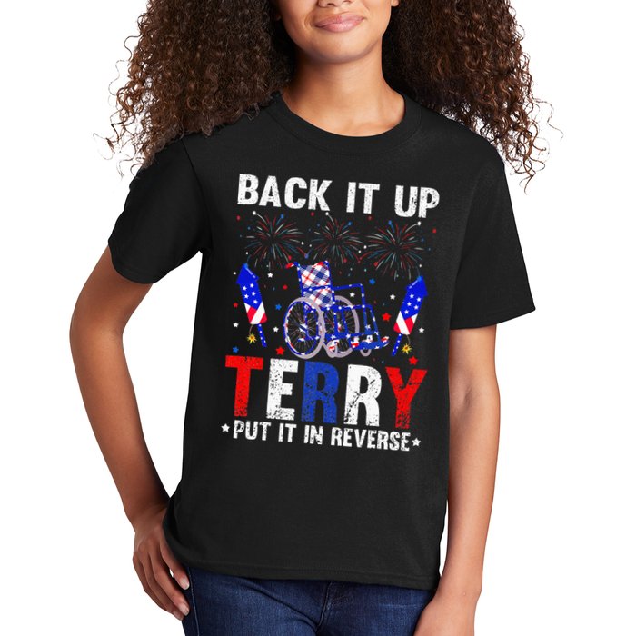 Back It Up Terry Put It In Reverse Funny 4th Of July Kids T-Shirt