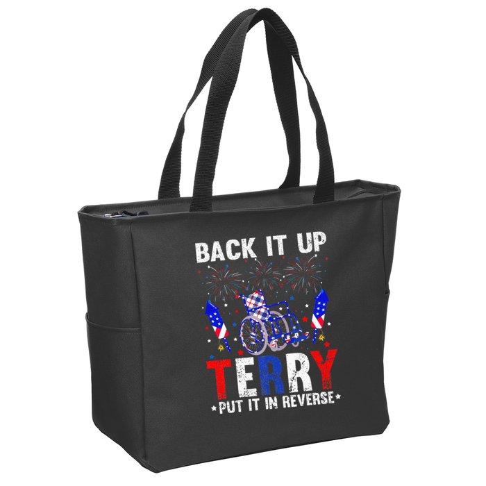 Back It Up Terry Put It In Reverse Funny 4th Of July Zip Tote Bag