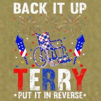 Back It Up Terry Put It In Reverse Funny 4th Of July Garment-Dyed Women's Muscle Tee