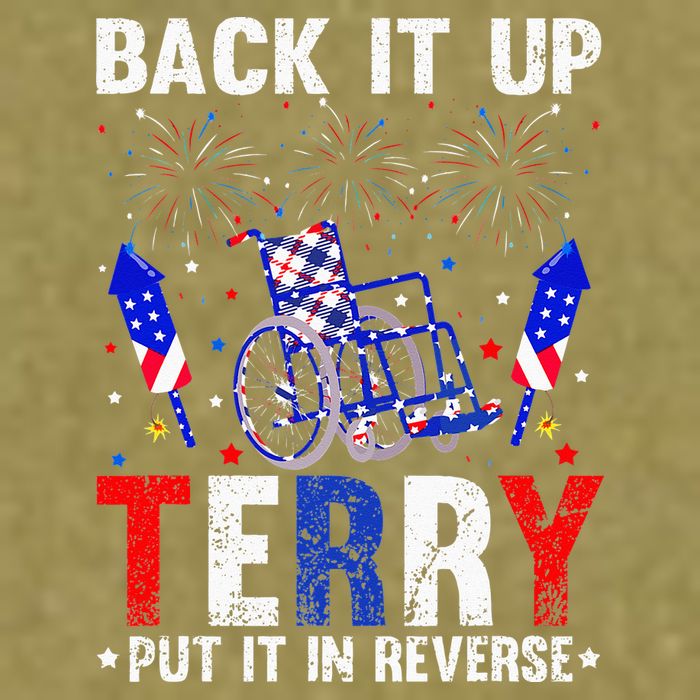 Back It Up Terry Put It In Reverse Funny 4th Of July Garment-Dyed Women's Muscle Tee
