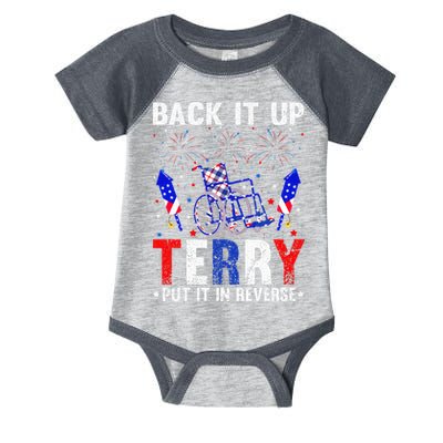 Back It Up Terry Put It In Reverse Funny 4th Of July Infant Baby Jersey Bodysuit